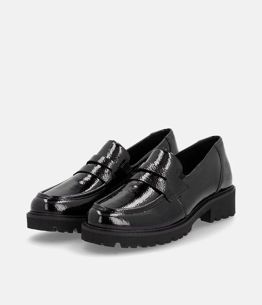 Remonte Fashionable Black Patent Loafers
