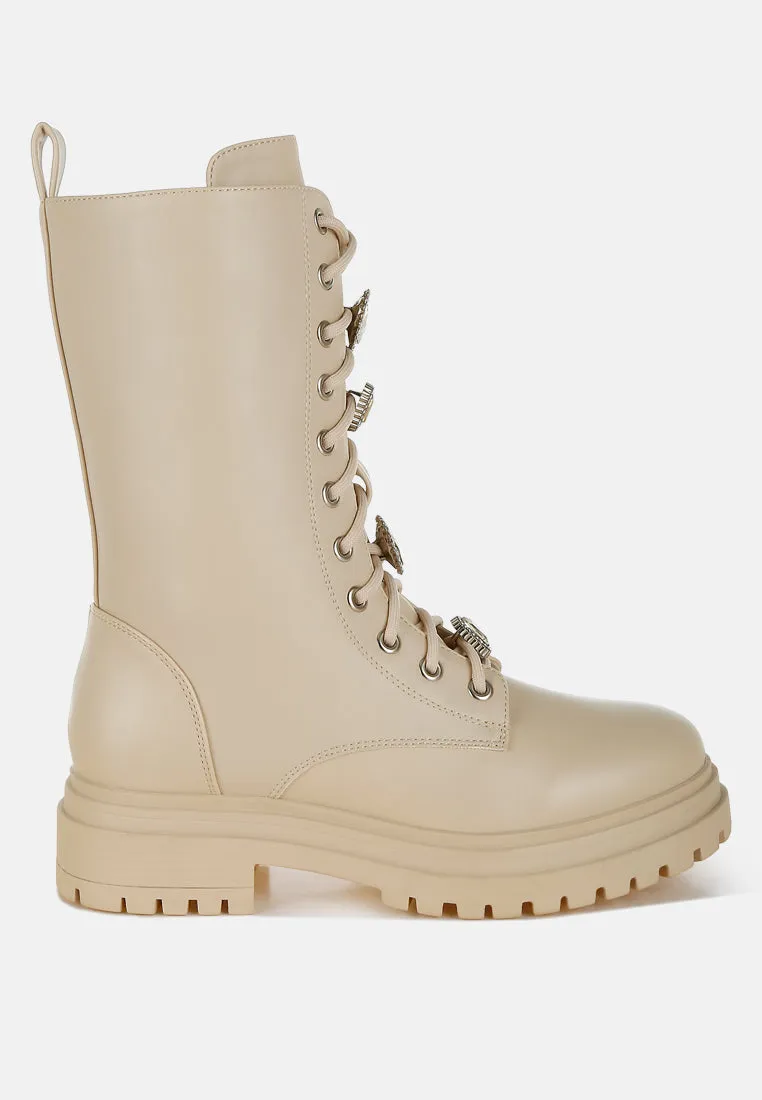 Rhinestone jewelled Chunky Boots By RAG