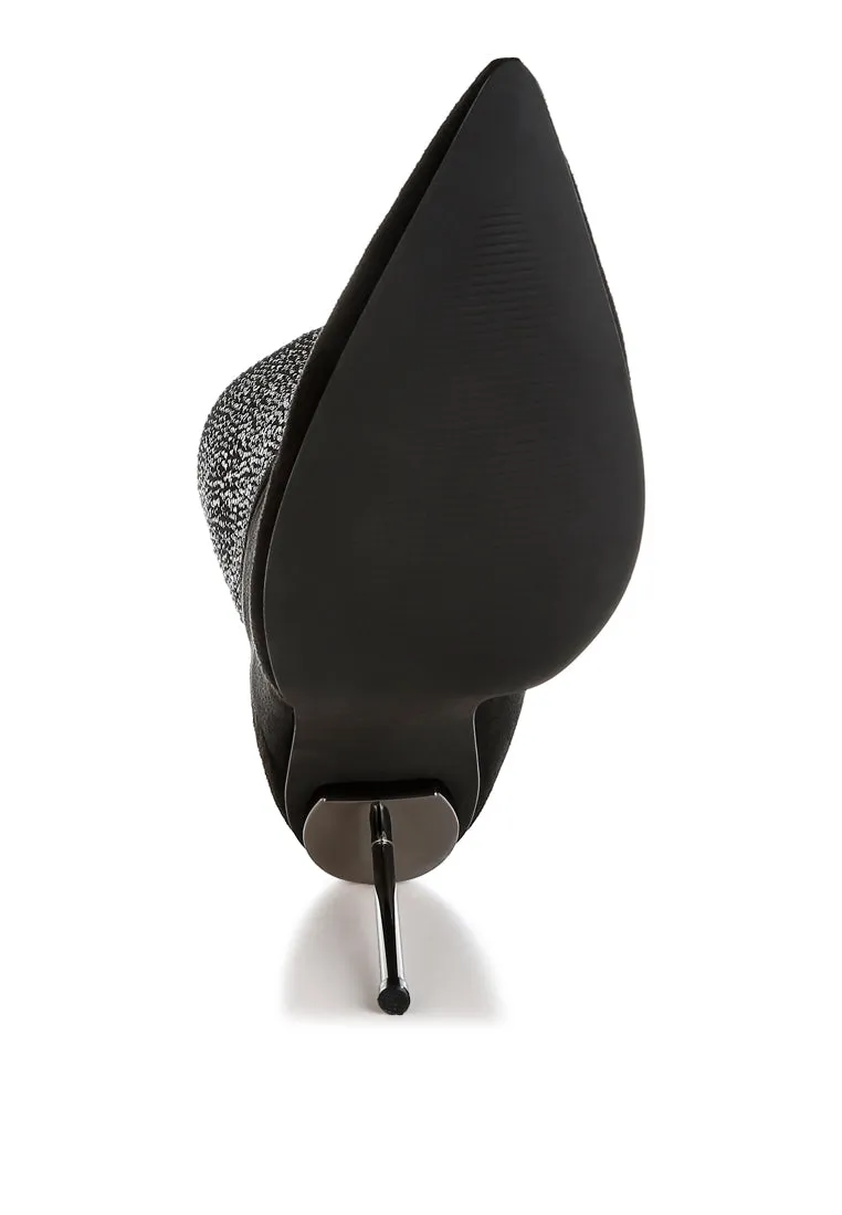 Rhinestones Embellished Foldover Boots By RAG