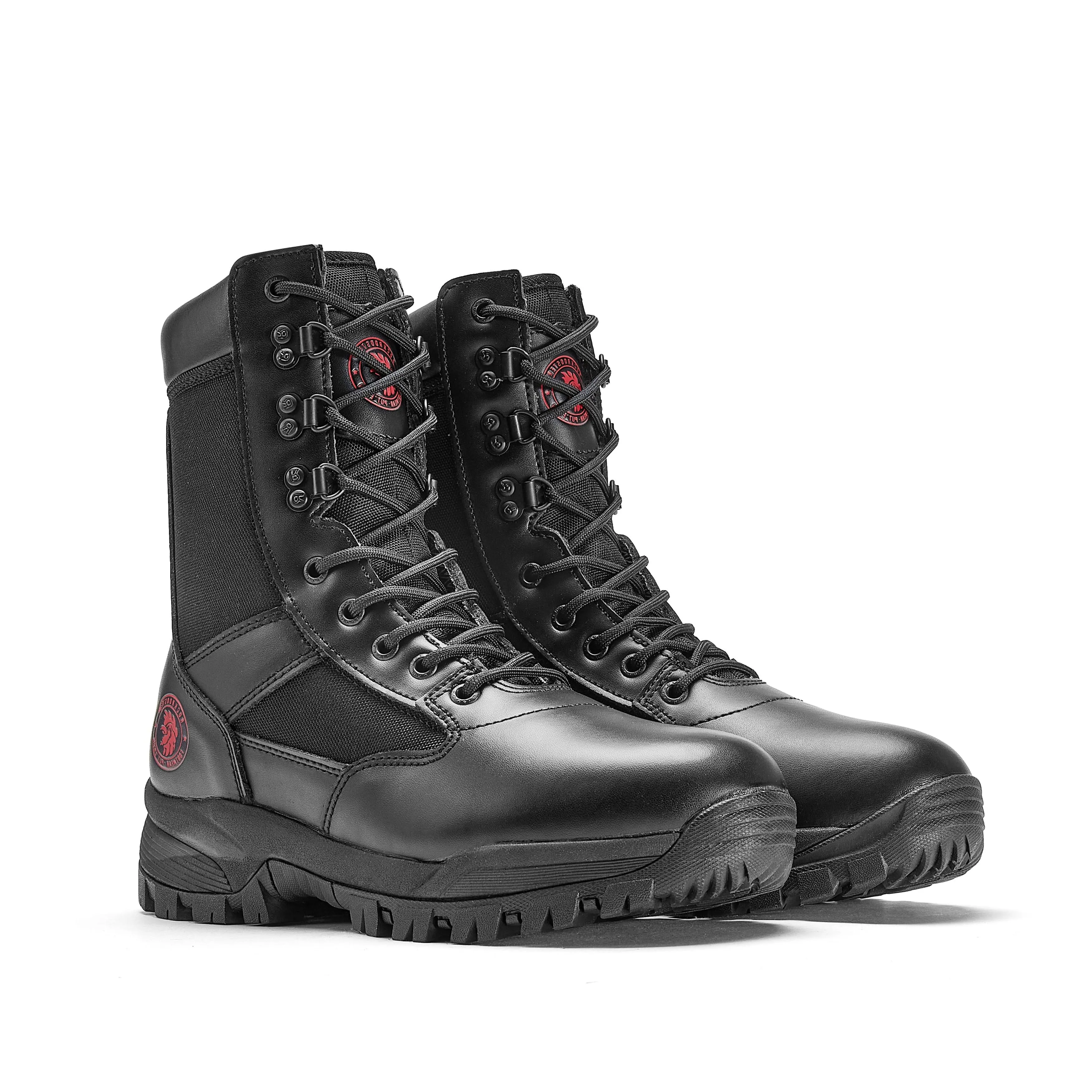 ROCKROOSTER Vega 8 inch Black Action leather Soft Toe Tactical Police Boots Boots AB2663