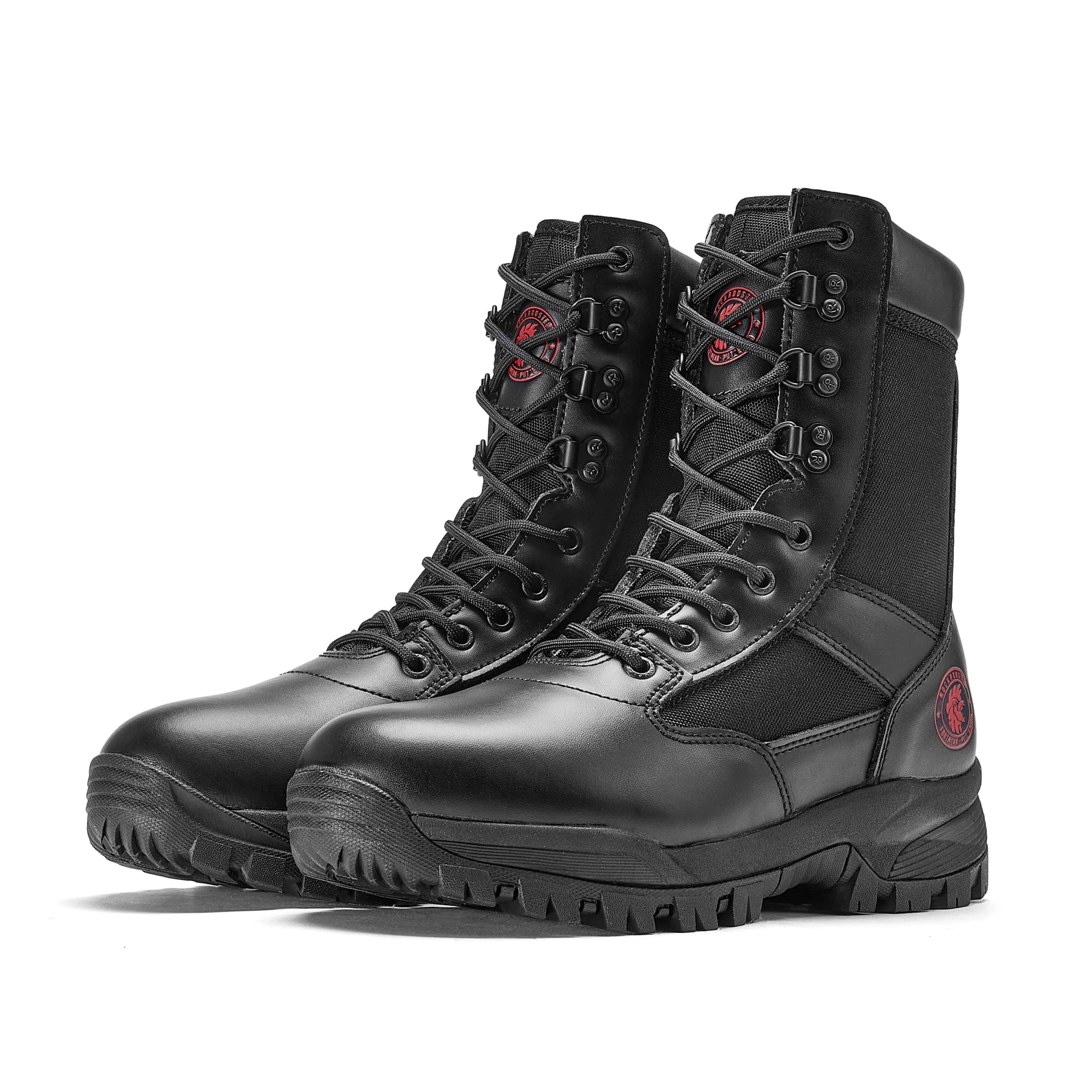 ROCKROOSTER Vega 8 inch Black Action leather Soft Toe Tactical Police Boots Boots AB2663