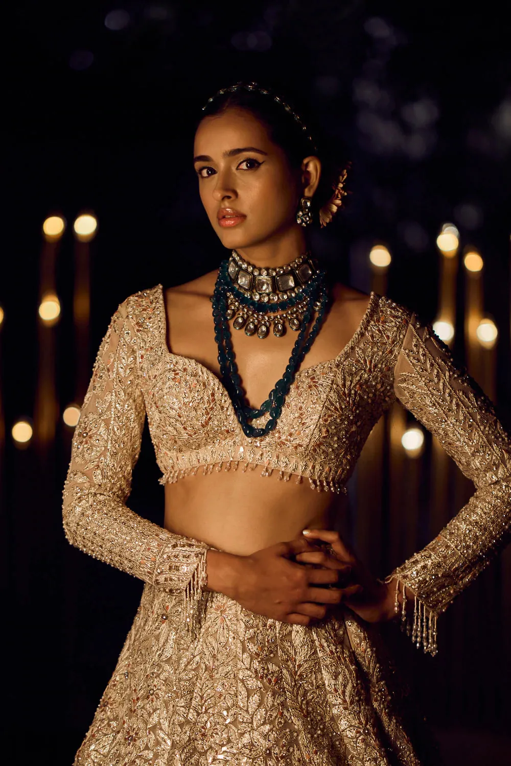 Rose Gold Trail Lehenga Set