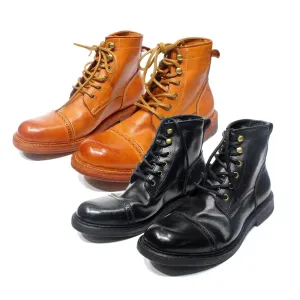 Round Toe Soft Calfskin Outdoor Shoes Winter Boots