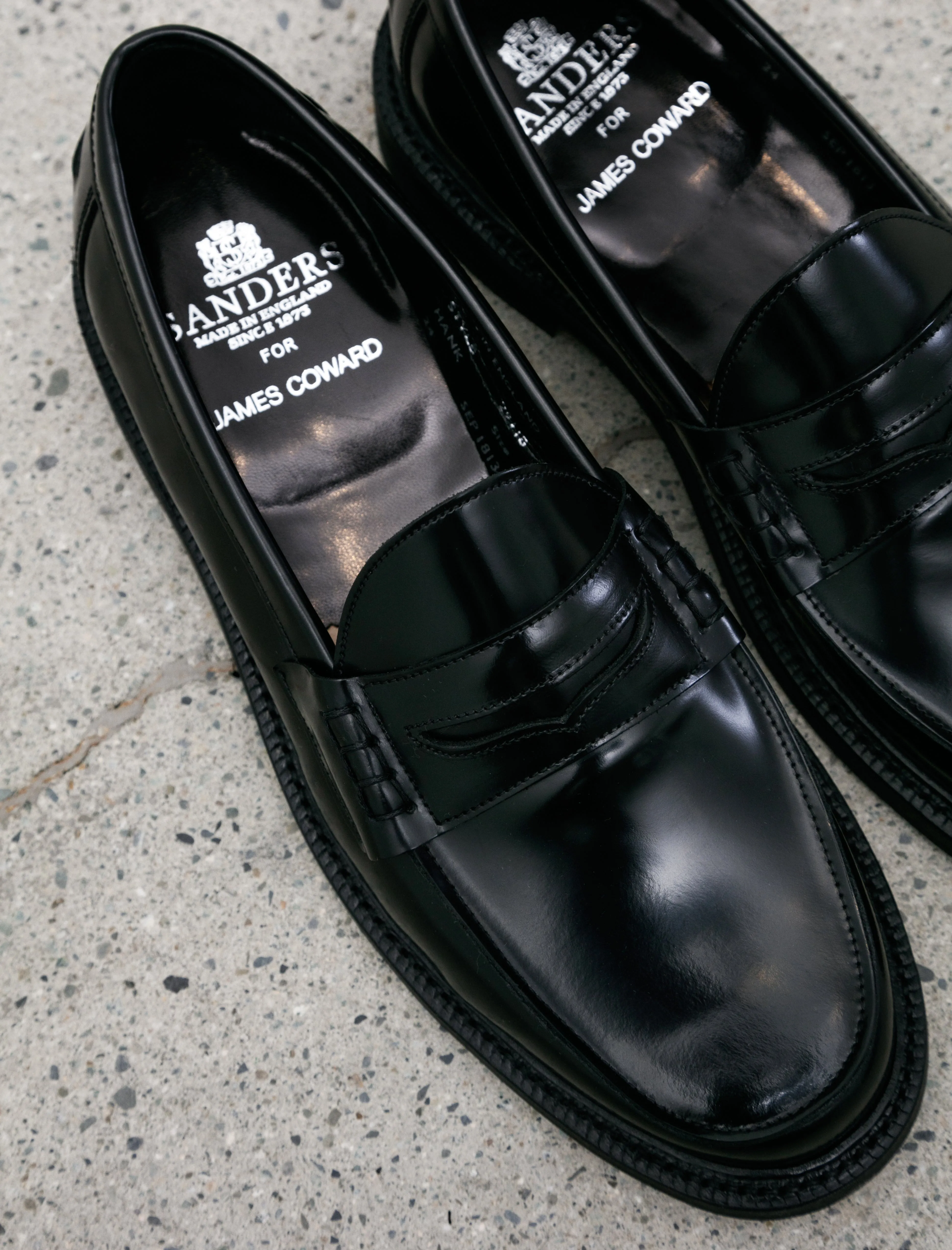 Sanders Peaceful Beef Roll Black Polishing Leather