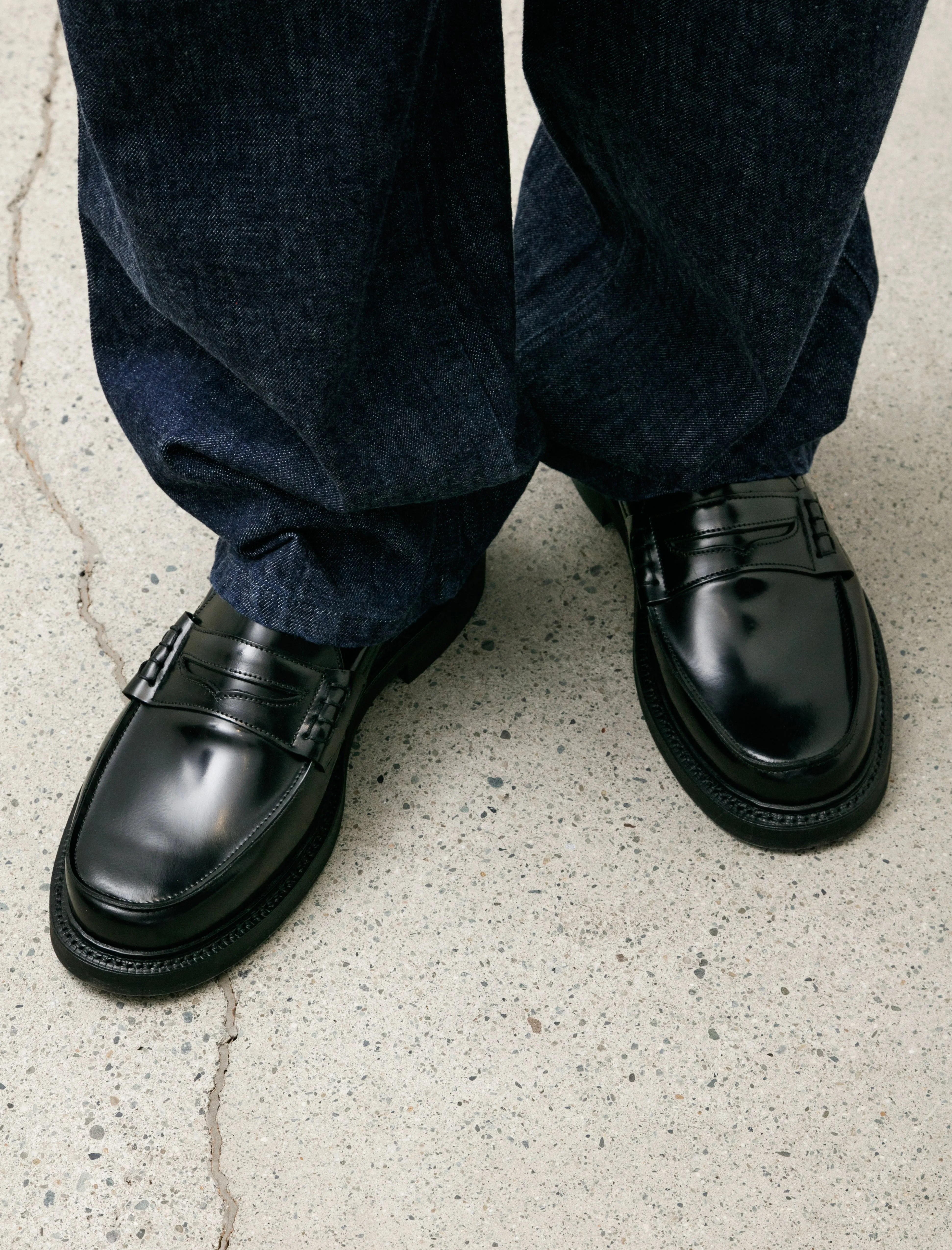 Sanders Peaceful Beef Roll Black Polishing Leather