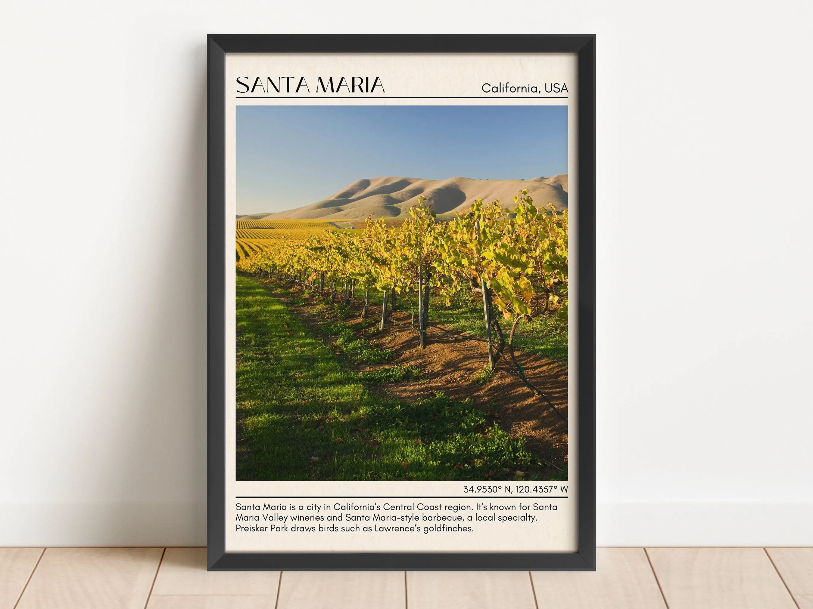 Santa Maria Minimal Wall Art, California, USA