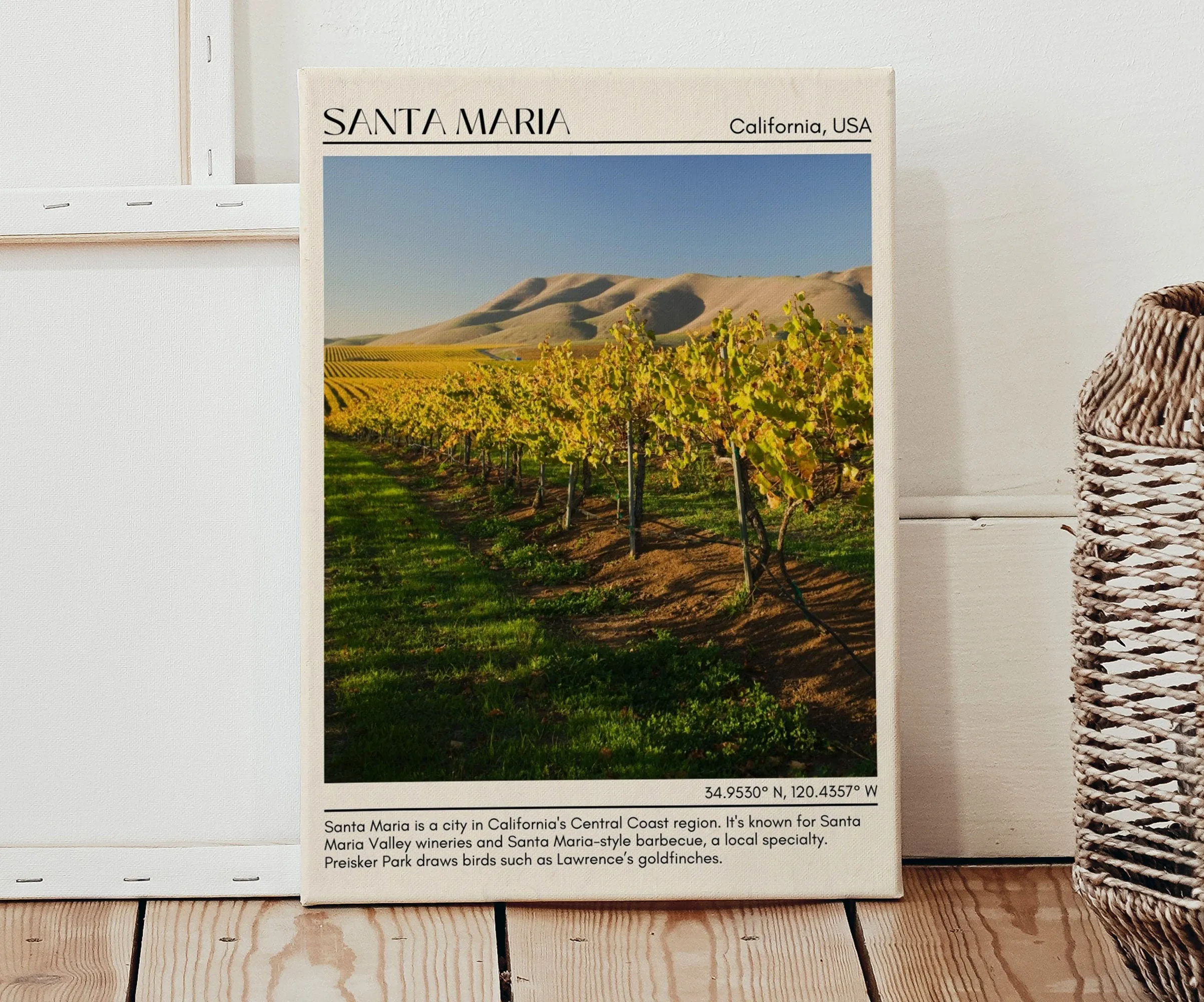 Santa Maria Minimal Wall Art, California, USA