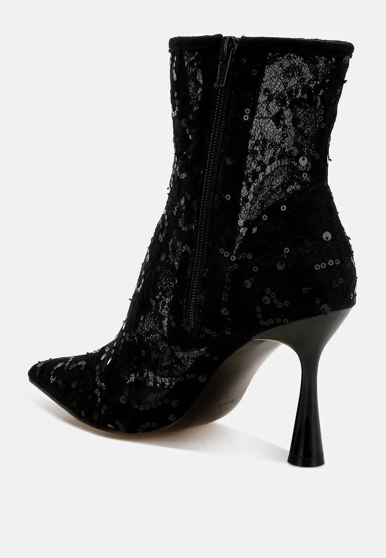 Sequin Lace Boots By RUW