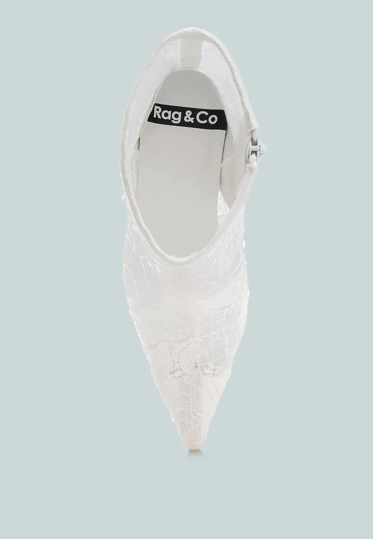 Sequin Lace Boots By RUW