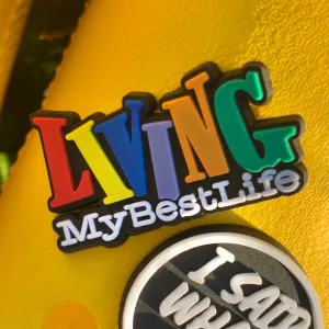 SHOE CHARMS - RAINBOW BEST LIFE