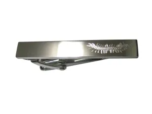 Silver Toned Etched Sleek Centipede Bug Insect Skinny Tie Clip