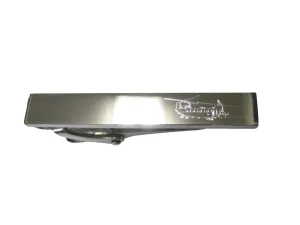 Silver Toned Etched Sleek Chinook Helicopter Skinny Tie Clip