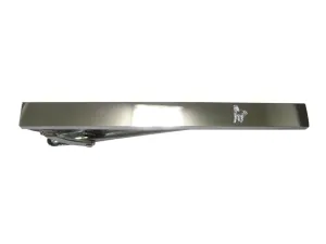 Silver Toned Etched Sleek Galloping Horse Tie Clip