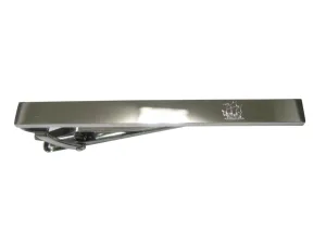 Silver Toned Etched Sleek Old Style Ship Tie Clip