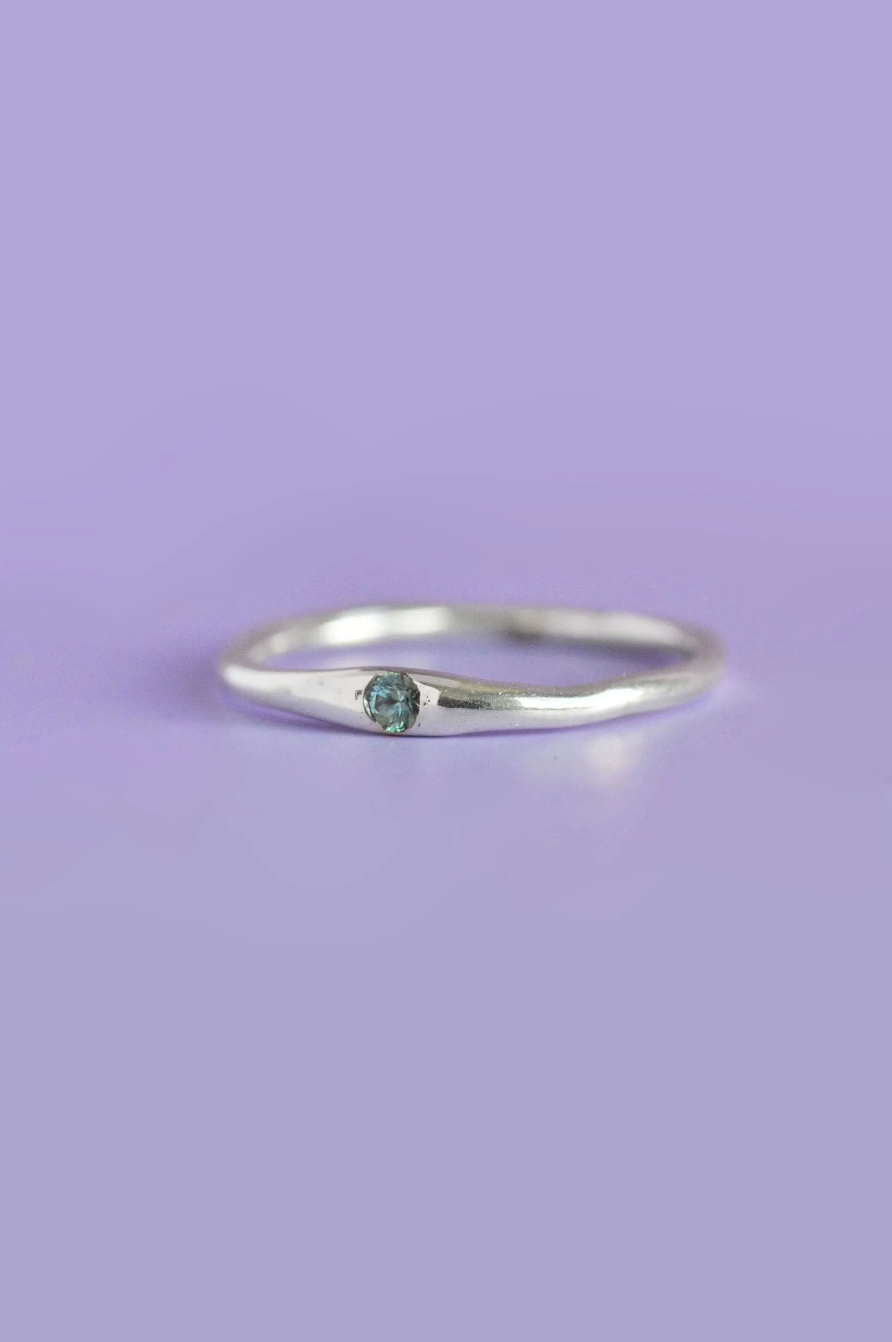 Siyum Emerald Silver Ring