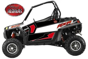 Trail Armor GenX Two Door Graphics Kit - 2013 RZR XP 900 EPS Walker Evans Black-White LE