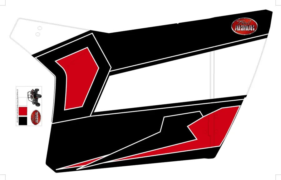 Trail Armor GenX Two Door Graphics Kit - 2013 RZR XP 900 EPS Walker Evans Black-White LE