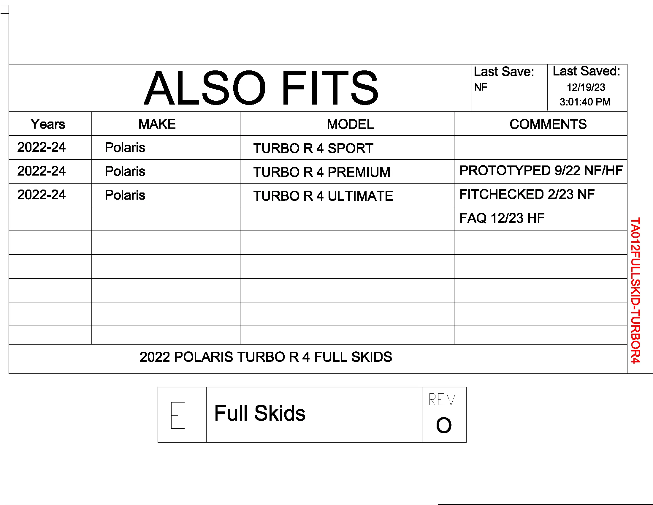 Trail Armor Polaris Turbo R 4 Full Skids with Standard or Trimmed Sliders