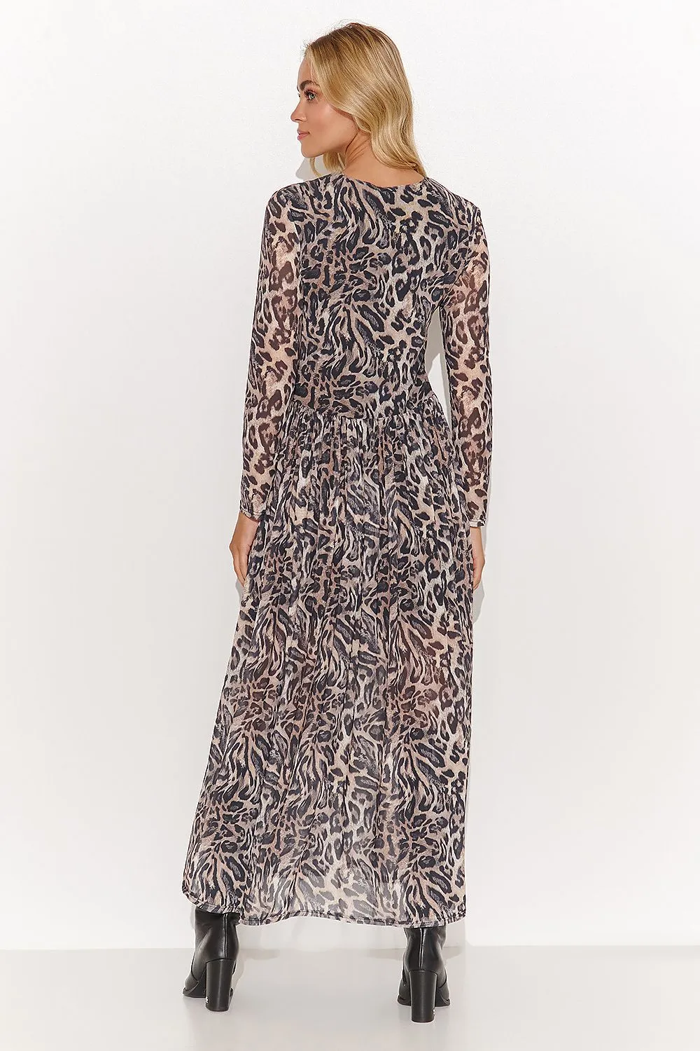 Triangle Neckline Elegant Long Dress