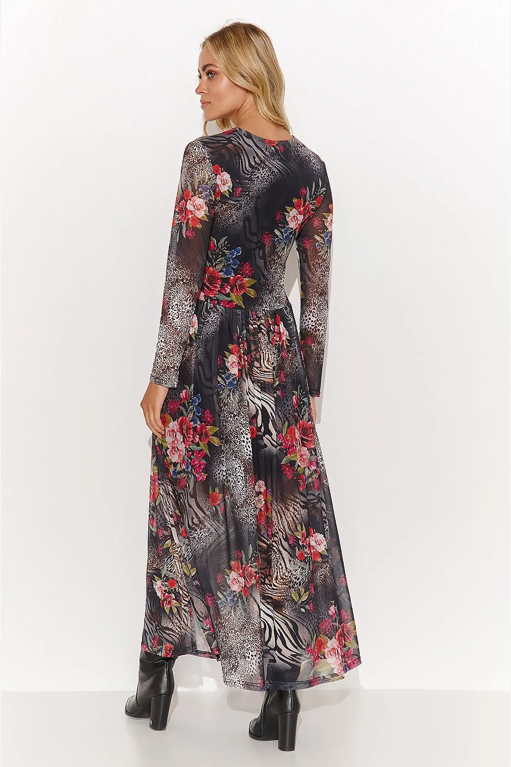 Triangle Neckline Elegant Long Dress