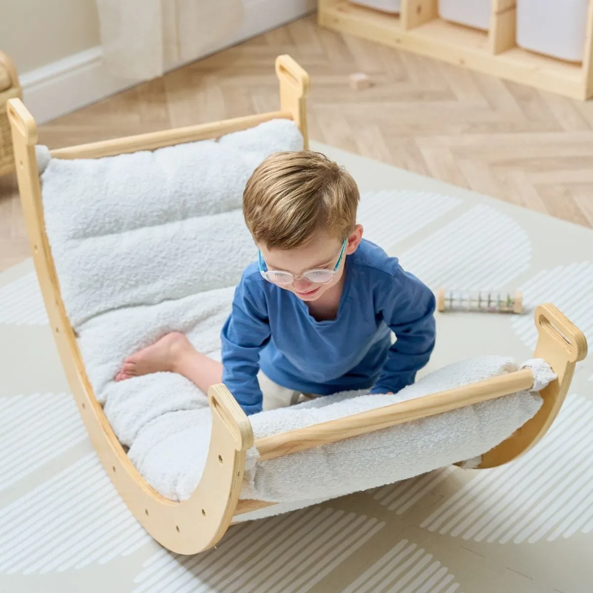 Tutti Bambini Scala Montessori Pikler Rocking Frame Cushion - Boucle Natural