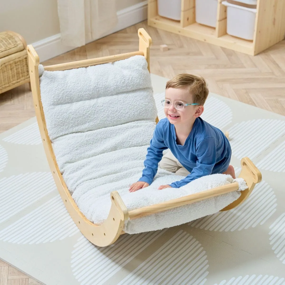 Tutti Bambini Scala Montessori Pikler Rocking Frame Cushion - Boucle Natural