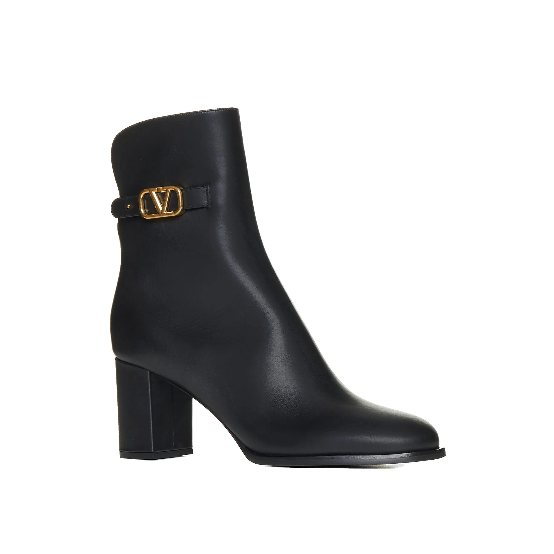 VALENTINO GARAVANI Elegant VLogo Signature Leather Mini Boots