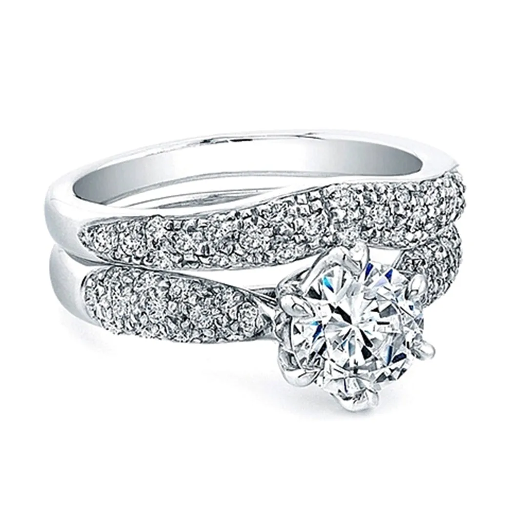 Vatche Pave-set Royal Crown Setting .20ct tw