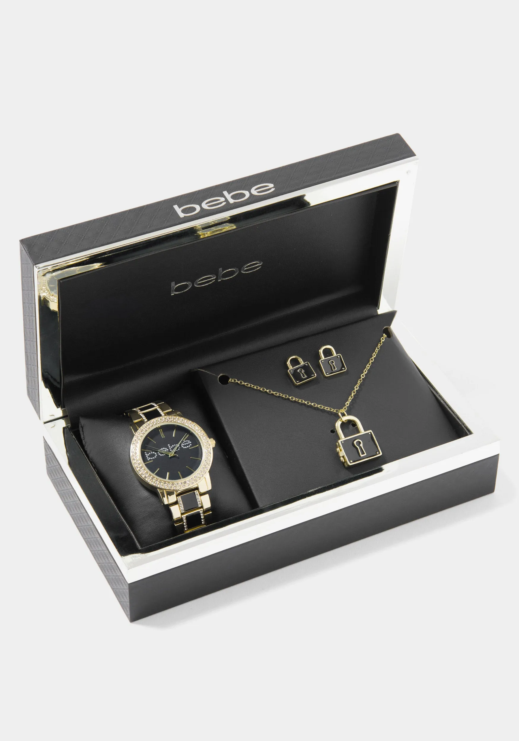 Watch Locket And Earring Set