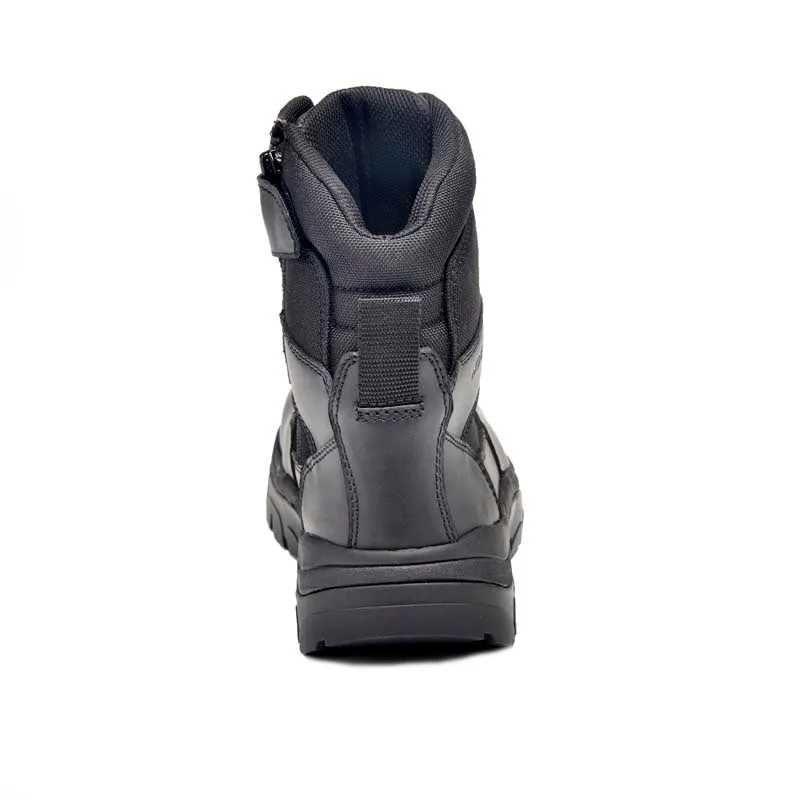 Wide Load 790BZN - 8INCH BLACK SOFT TOE ZIP / LACE UP BOOT