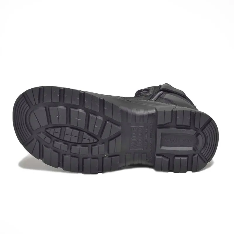 Wide Load 790BZN - 8INCH BLACK SOFT TOE ZIP / LACE UP BOOT