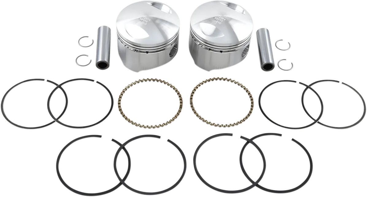 Wiseco K1617 K Piston Kit (80ci., Domed) - .040in. Oversize to 3.537in., 7:1 Compression