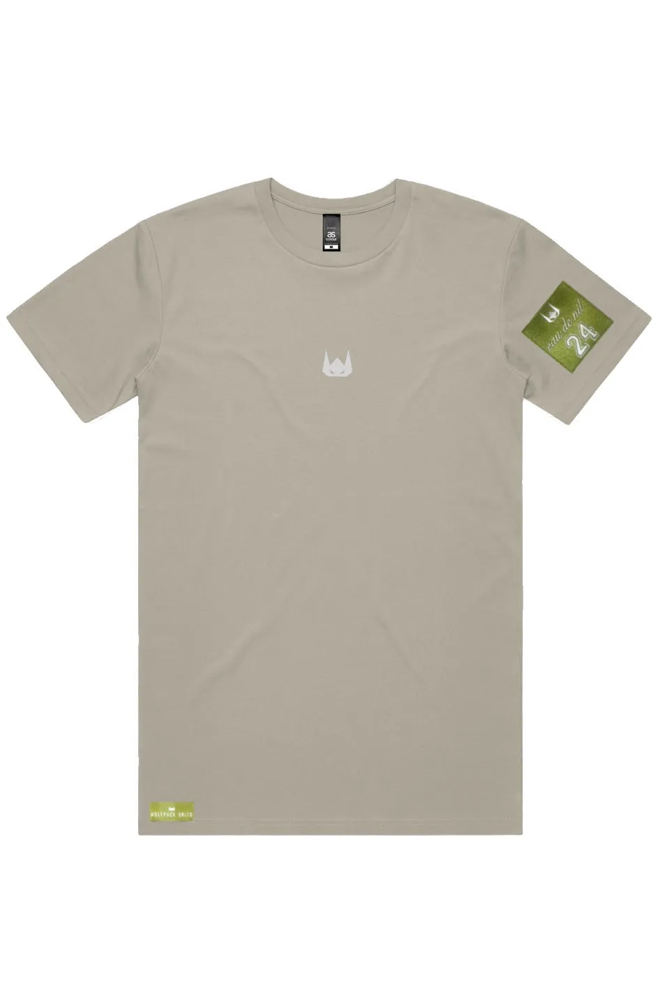 WOLFPACK UNLTD "STATEMENT" LIGHTWEIGHT TEE S/S EMBROIDERED LOGO |  NATURAL BEIGE