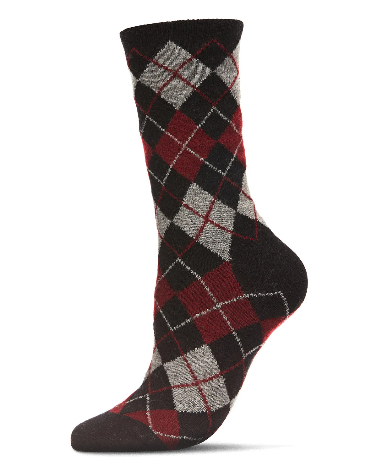 Women's Soft Chevron Trio Cashmere Blend Crew Socks