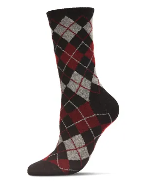 Women's Soft Chevron Trio Cashmere Blend Crew Socks